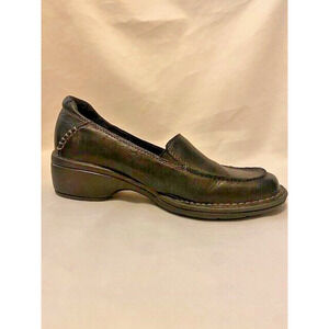 Clarks Artisan Women Shoes Slip-on Black Size 7.5M Flat Loafers Upper Leather